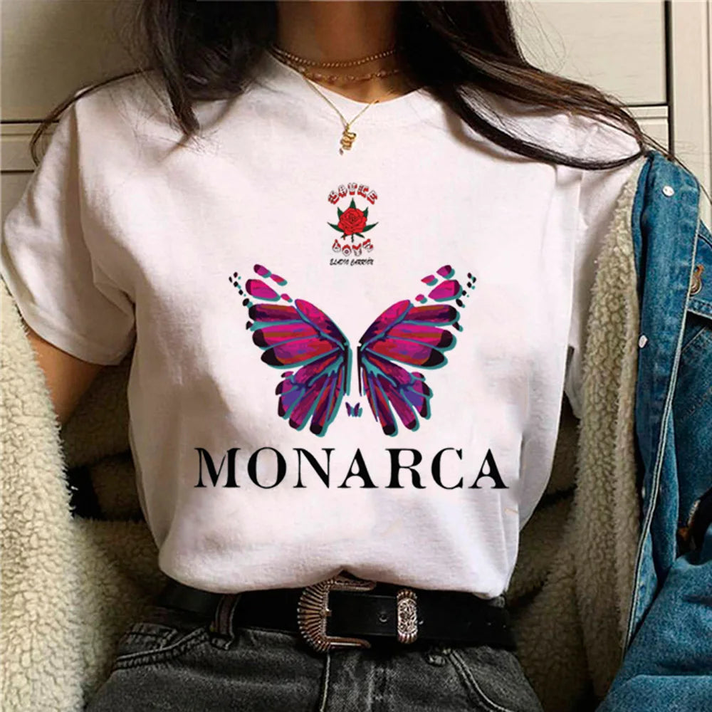 Camiseta de mujer Eladio Carrión(Mariposa).